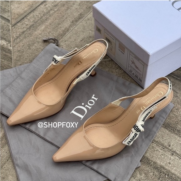 Dior Shoes - SOLD Christian Dior J’Adior Slingback Nude Patent Leather Pump